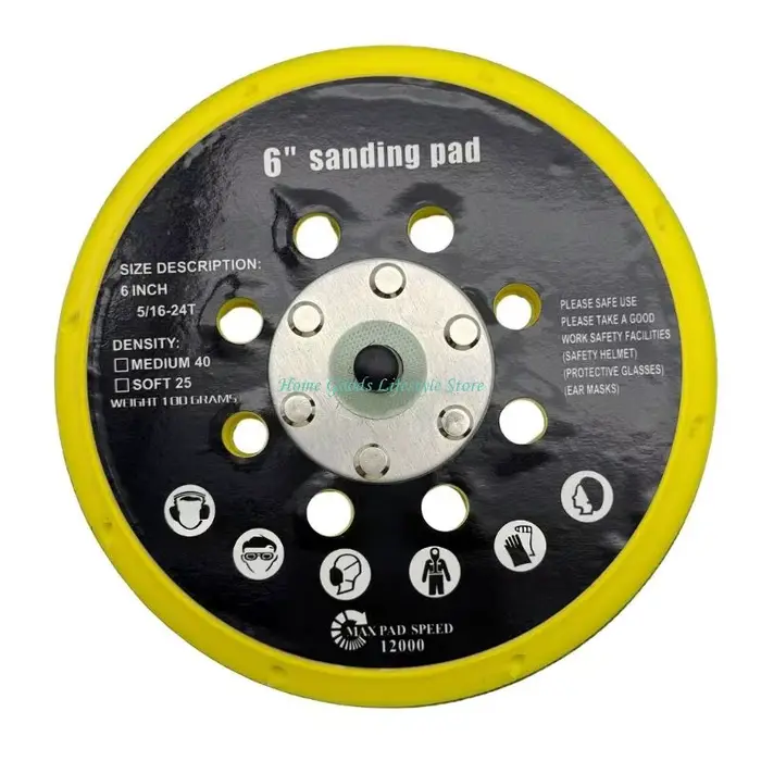 E74E plaque disque ponçage en plastique professionnelle 6 pouces pour ponceuse BO6030 BO6040 RO1,ES1