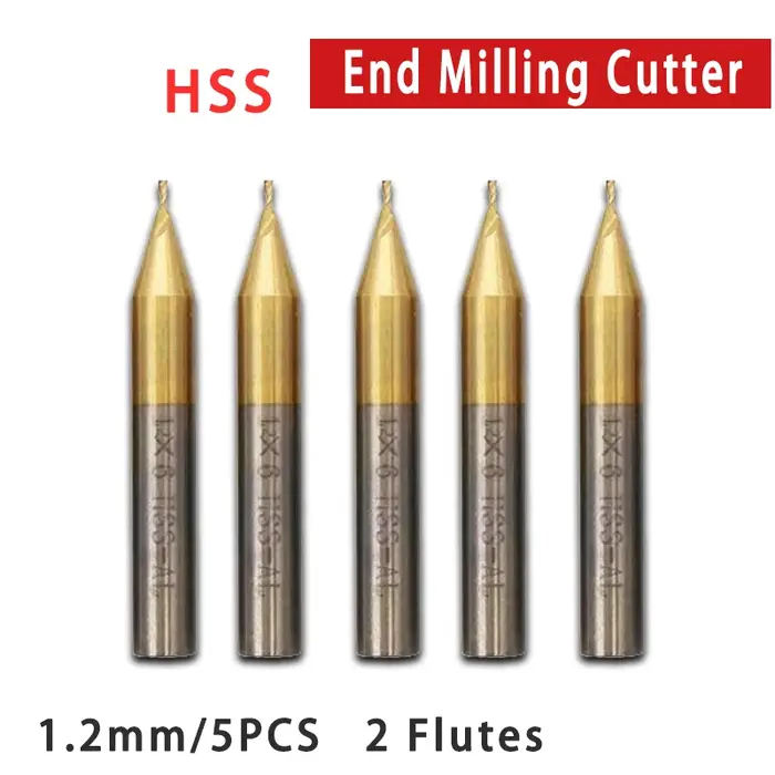 CHSYX haute qualité 1.0-3.0mm HSS titane fraise en bout gravure bord coupe CNC Bits