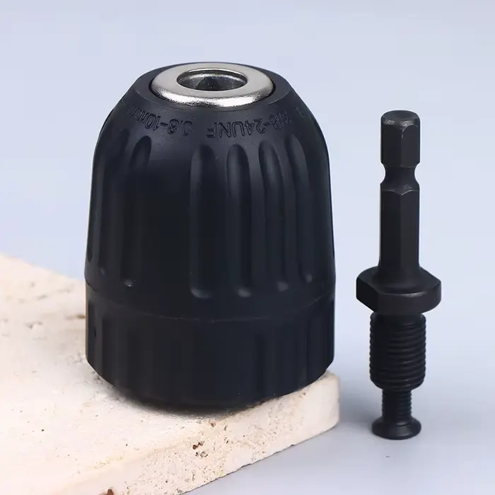 Mandrin de perçage sans clé Solo Pack 0,8-10 mm, filetage 3/8" à 24UNF, tige hexagonale en acier de 