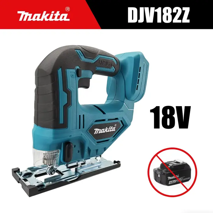 Scie sauteuse Makita DJV182Z 18V Lithium-Ion : Scie électrique à poignée cylindrique à vitesse varia