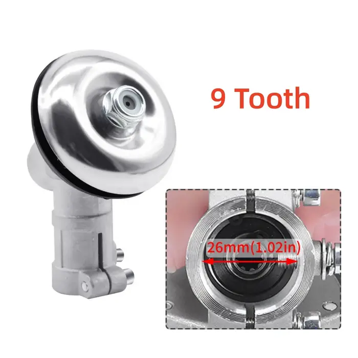 26mm/28mm 7/9 dents tondeuse boîte de vitesses tête de vitesse débroussailleuse coupe gazon remplacer