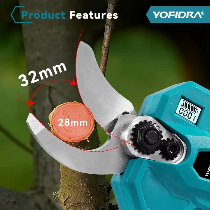 Sécateur électrique sans fil YOFIDRA 32 mm