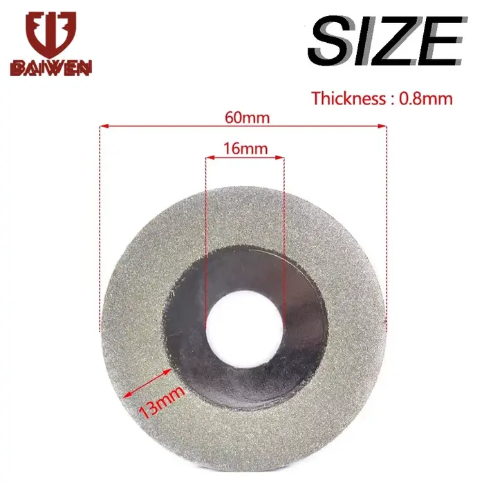Disque de coupe en diamant 60x16x0.8mm, lames de scie circulaire pour meuleuse d'angle, meulage et c