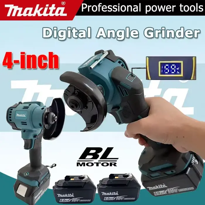 Mini meuleuse d'angle sans balais Makita 18V avec affichage numérique