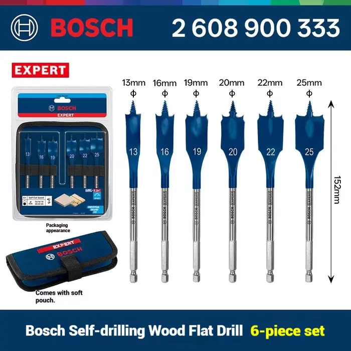 Bosch EXPERT – jeu de forets à pelle à vitesse auto-coupée