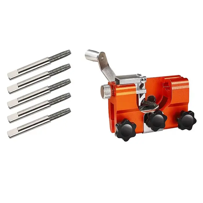 Kit d'affûtage de chaîne de tronçonneuse Portable, gabarit d'affûtage de tronçonneuse en alliage d'a