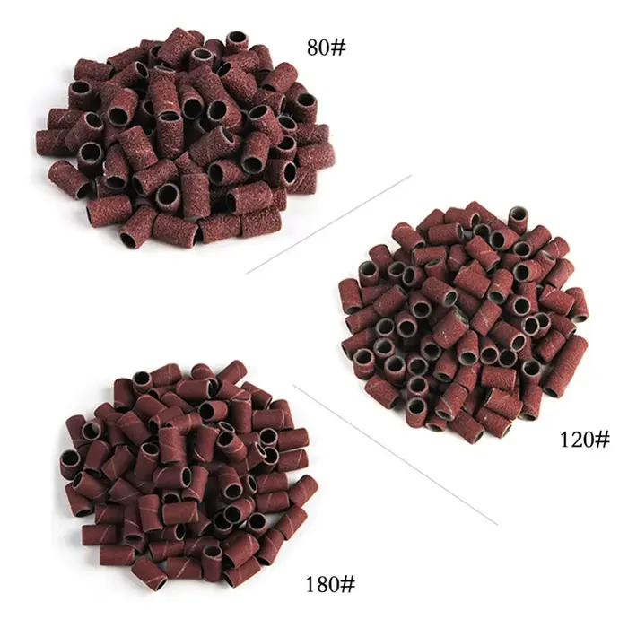 Kit de ponçage au tambour 20-50 pièces 80 # 120 # 180 # Forets à ongles outils abrasifs access