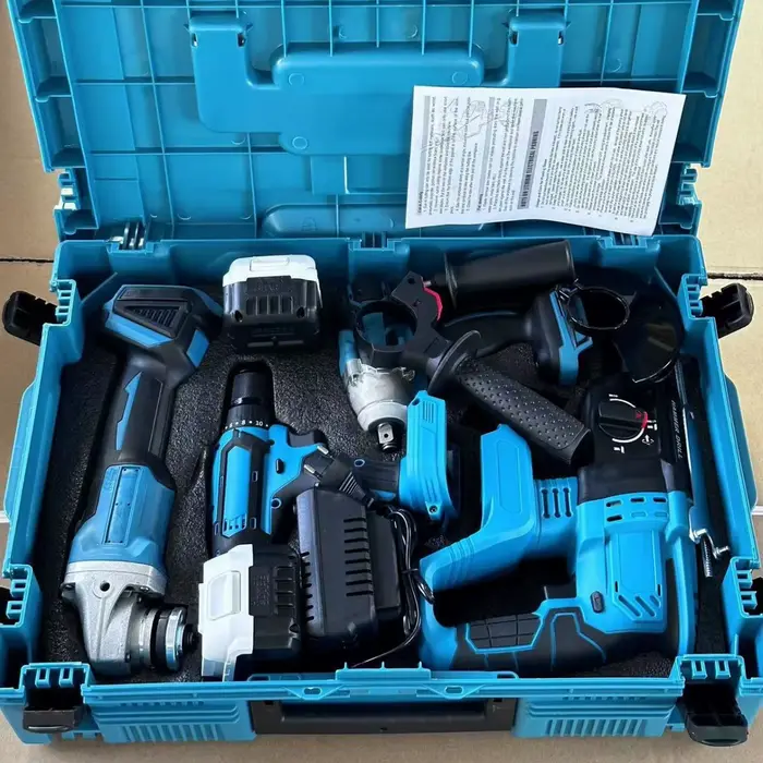 Ensemble d'outils électriques sans fil 20V 6-en-1 8-en-1 multifonctionnel avec perceuse, meuleuse d'