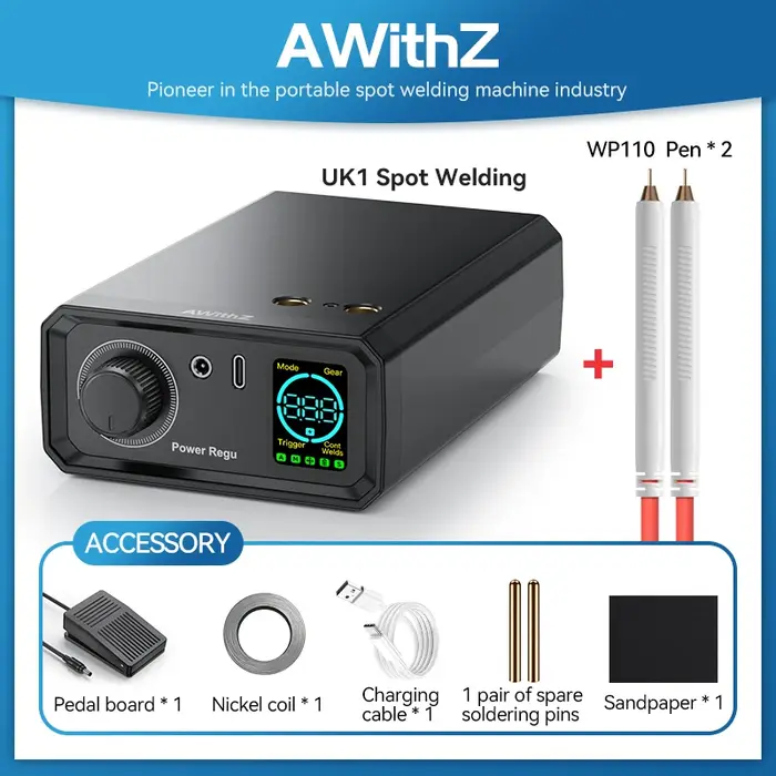 Awithz 9000W soudeuse par points haute puissance Portable pédale Machine de soudage