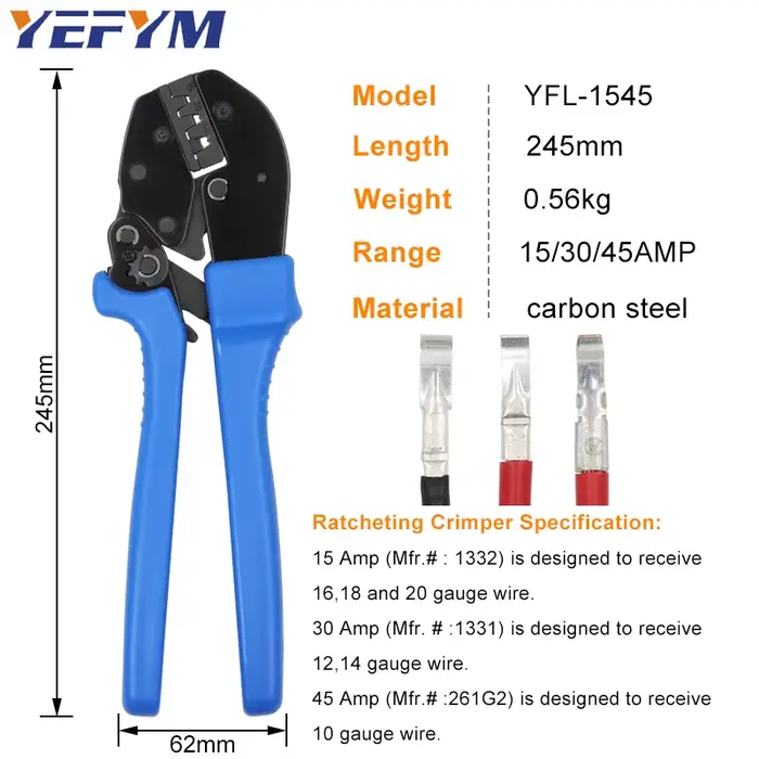 Pince à sertir pour bornes Anderson Powerpole et outils de sertissage Powerpole YFL-1545 pour connec