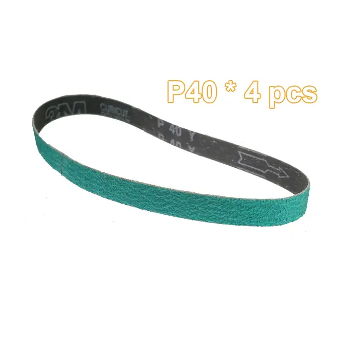 Bande de ponçage Z/A 1 "x 30", bandes de ponçage 25x762mm pour le meulage des lames de couteau, 4 pièces