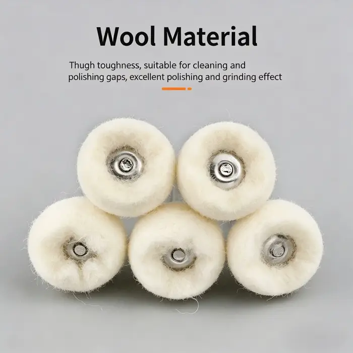 10 pièces Mini têtes de ponçage abrasives en feutre