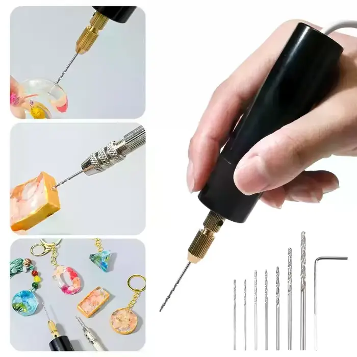 Mini perceuse électrique portative, bricolage, outils de perceuse électrique USB pour la fabrication