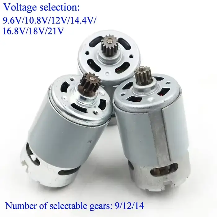 Moteur à engrenages DC 9.6V 12V 14.4V 16.8V 18V 21V RS-550 pour Makita pour DeWalt pour Bosch pour Milwaukee