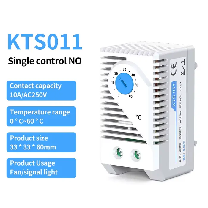 KTS011 KTO011 NO NC régulateur de température interrupteur mécanique armoire Thermostat et contrôle 