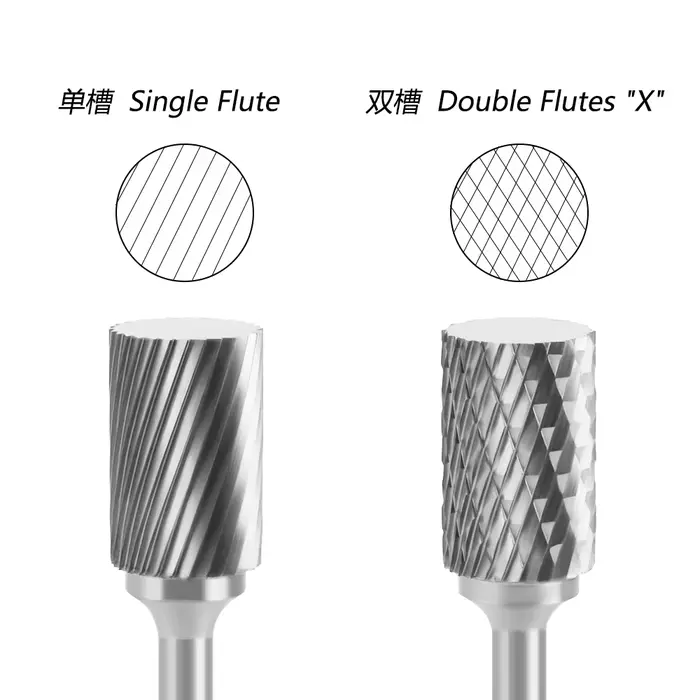 1 pièce Fraise rotative cylindrique à bout sphérique en carbure de tungstène pour meulage et gravure