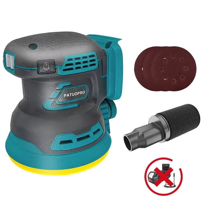 PATUOPRO 125mm ponceuse électrique orbitale aléatoire sans brosse meuleuse à bois outils électriques