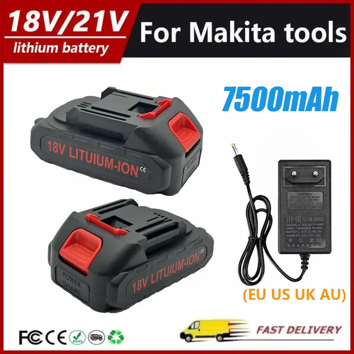 Batterie Li-ion 18V 7500mAh pour outils électriques sans fil