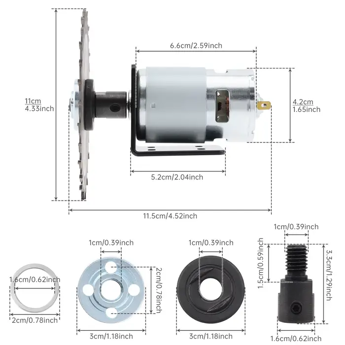 Kit moteur RS775 12/24V DC