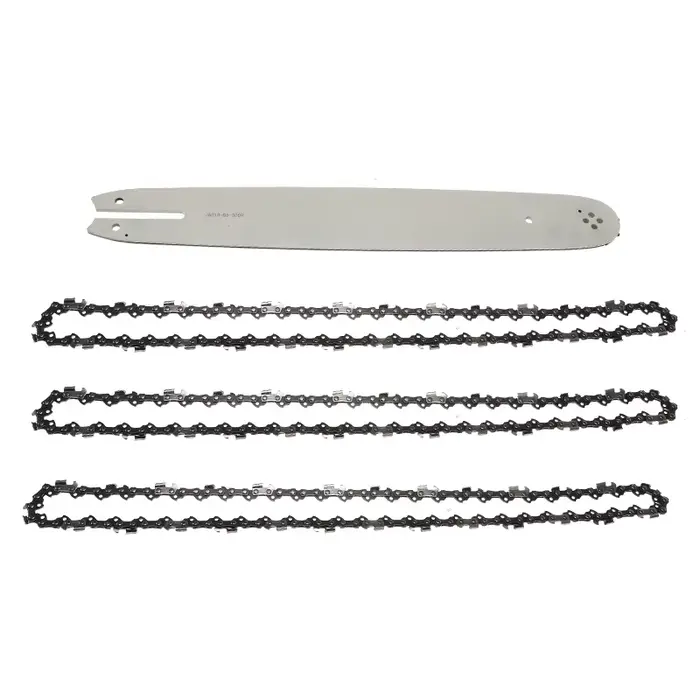 Barre de guidage de scie à chaîne de qualité 16 pouces avec 3 chaînes pour STIHL 009 012 021 E180 MS180 MS190 MS250