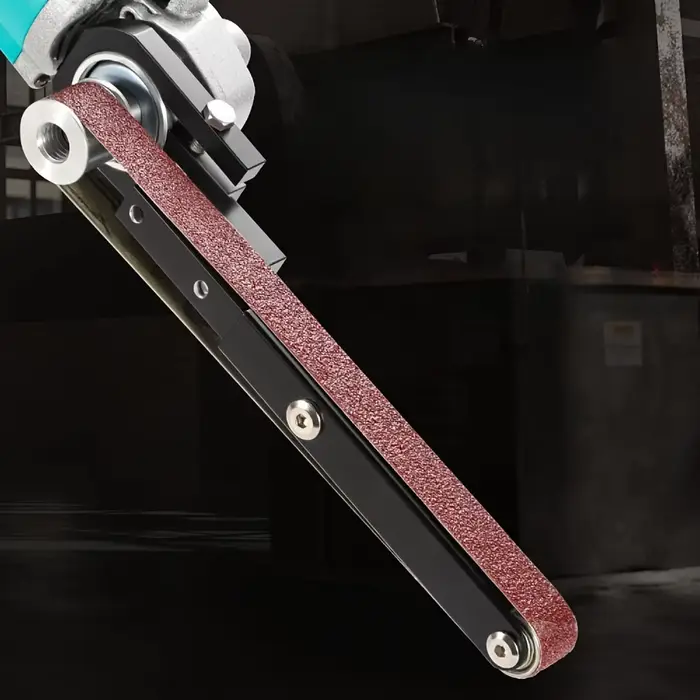 Support de modification pour meuleuse d'angle en ponceuse à bande avec 2 bandes de ponçage