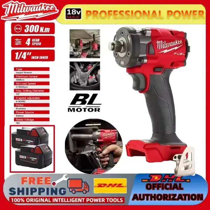Clé à chocs Milwaukee M18 FIW212 18V à batterie lithium | Outil polyvalent pour l'entretien automobile