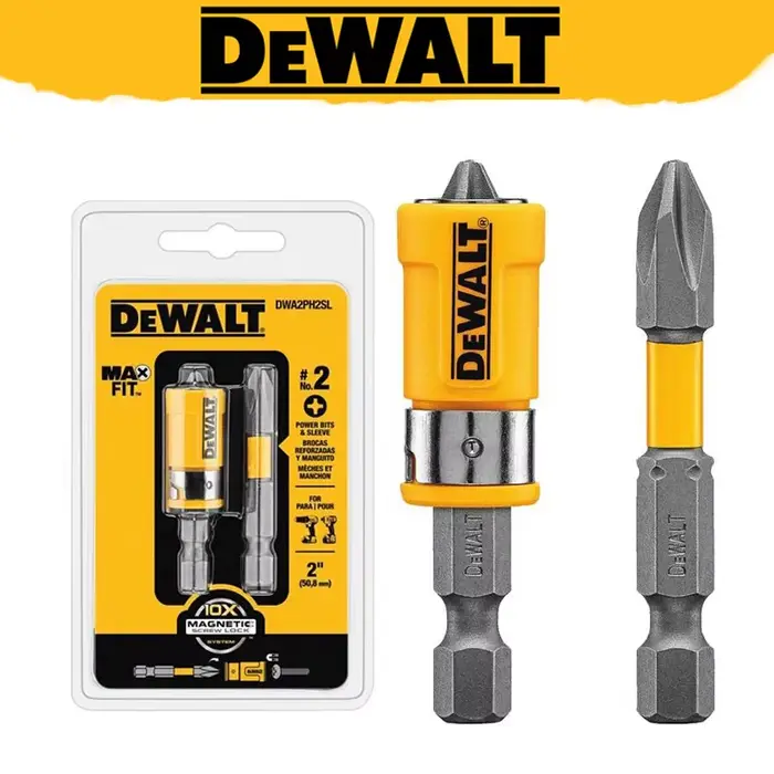 DEWALT Original DWA2PH2SL MAXFIT 2 ''PH2 pilote d'impact jeu de manchons d'embouts pivotant magnétiq