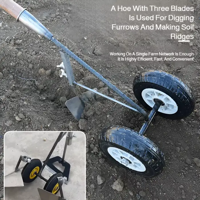 Cultivateur multifonction 3-en-1 à double roue