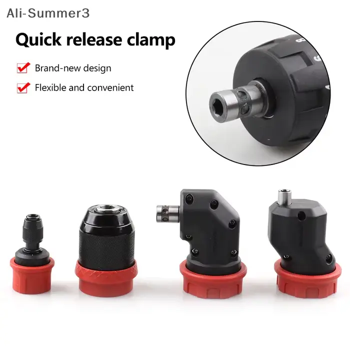 Mandrin de Conversion de perceuse à dégagement rapide pour embouts hexagonaux de 6.35mm