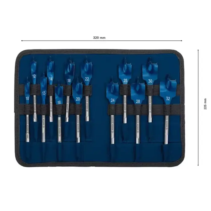 BOSCH 2608900336 EXPERT jeu de forets à pelle à coupe automatique 10-32mm accessoires de perceuse à percussion pour le perçage du bois
