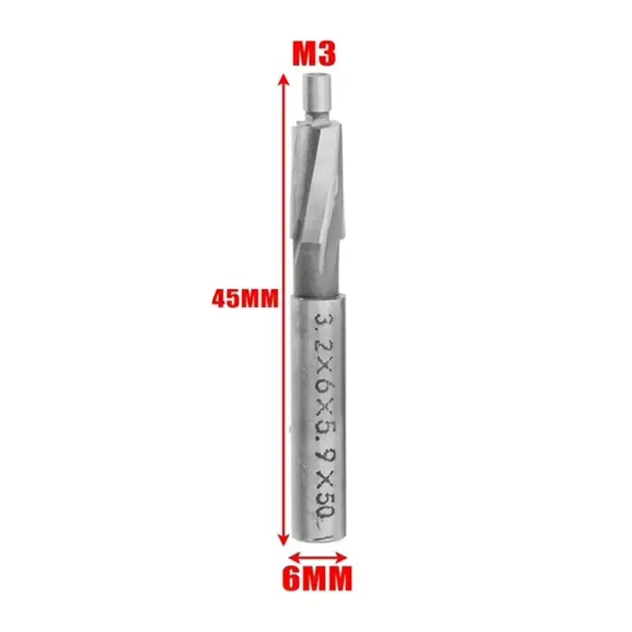 Fraise à contre-alésage HSS M3-M8, outils de rainurage pilotes, fraise à fraise, perceuse à fraiser,