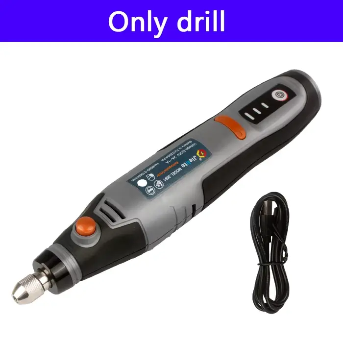 Mini perceuse électrique sans fil, vitesse variable, sans fil, projets de gravure, stylo de polissag