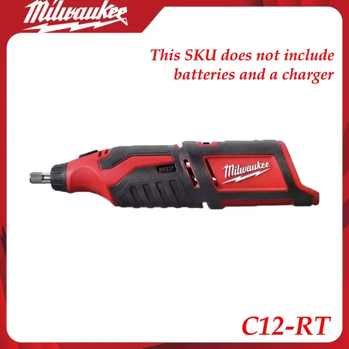Outil rotatif sans fil Milwaukee C12-RT 12V, unité nue, outil multifonction robuste pour artisans et