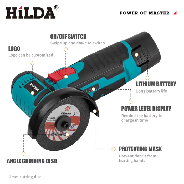 HILDA – petite meuleuse d'angle 12V