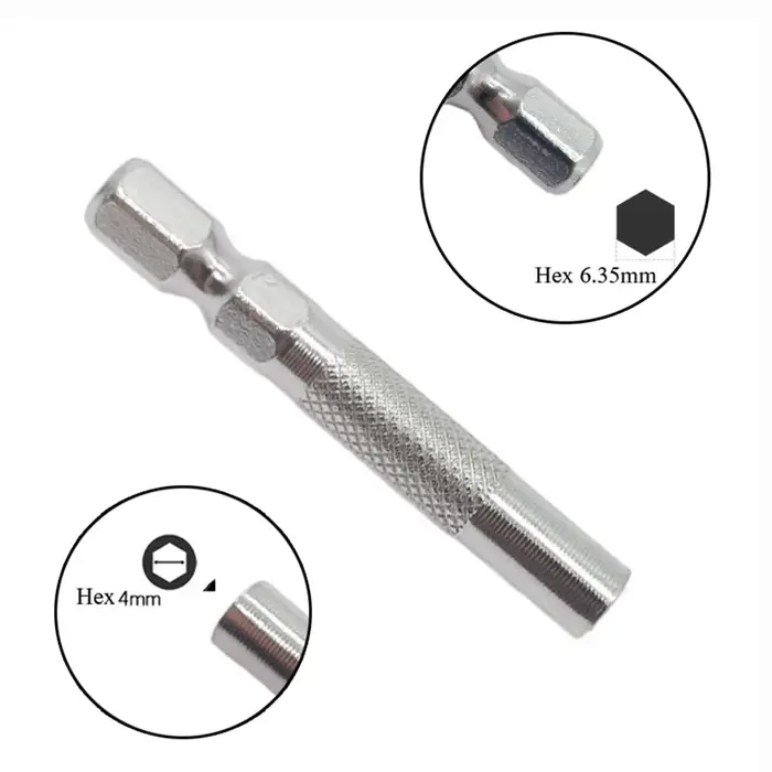 5 pièces 6.35mm 1/4 "adaptateur d'embout d'insertion au système 4mm 4 tournevis adaptateur Micro-emb
