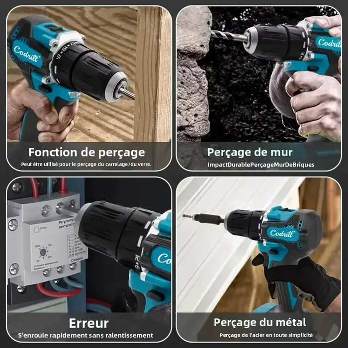 Makita 100% Original DDF487 Perceuse-visseuse sans fil 18V, visseuse à percussion électrique sans balais, outil électrique rechargeable