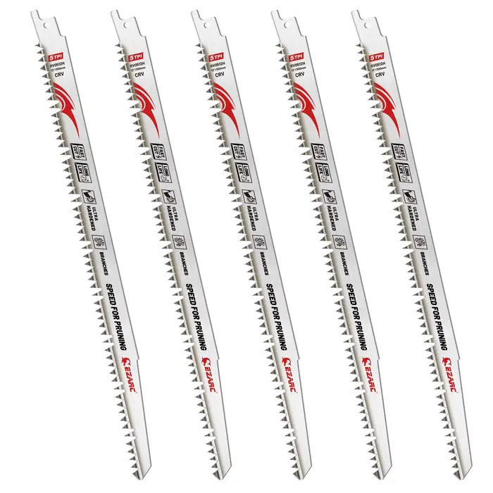 Lames de scie sabre EZARC 300 mm pour la coupe du bois, l'élagage des arbres, l'élagage du bois, lam