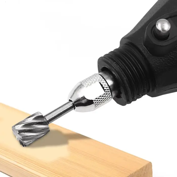 6 pièces outil rotatif Mini foret ensemble 3.1mm tige routeur meulage bavures fraise pour bois métal sculpture abrasif Dremel outil
