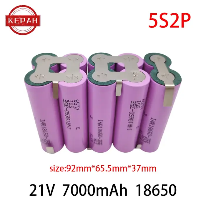 Batterie Personnalisée 5S2P 5S3P 5S4P 6S2P 8.4V 3.7V 10.8V 16.8V 18V 25.2V 18650 35E