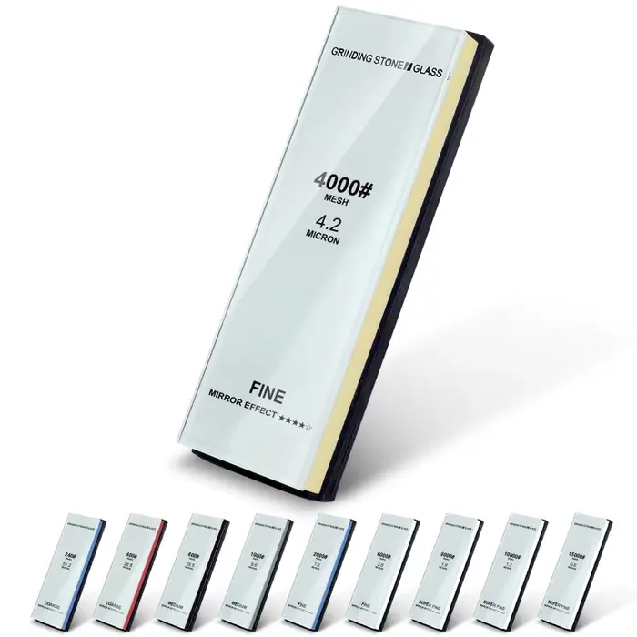 Grain 240-15000 # Pierre à aiguiser professionnelle en aluminium blanc