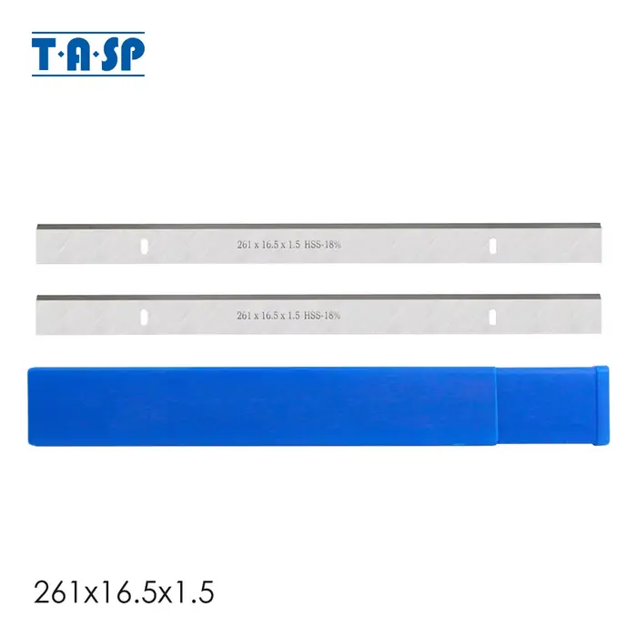 TASP 2 pièces 261mm HSS épaissir lame de raboteuse 261x16.5x1.5mm couteaux à bois pour schoeppac HMS1070 JET JPT-10B Erbauer EPT1500