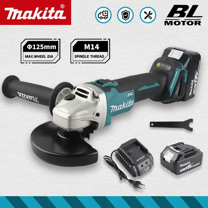 Makita DGA506 18V 125mm meuleuse d'angle de charge Machine de polissage électrique Machine de meulag