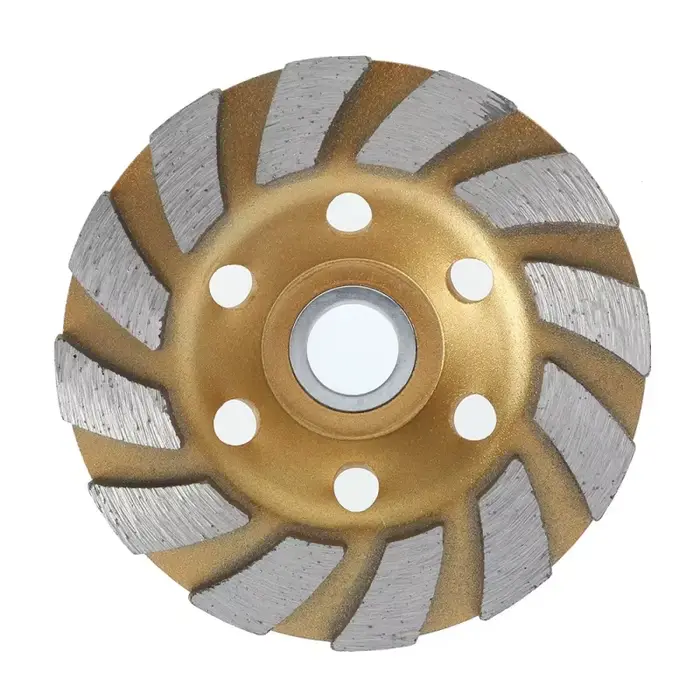 4In meule diamantée HHS robuste Turbo rangée diamant meule disque meuleuse d'angle disque pour béton