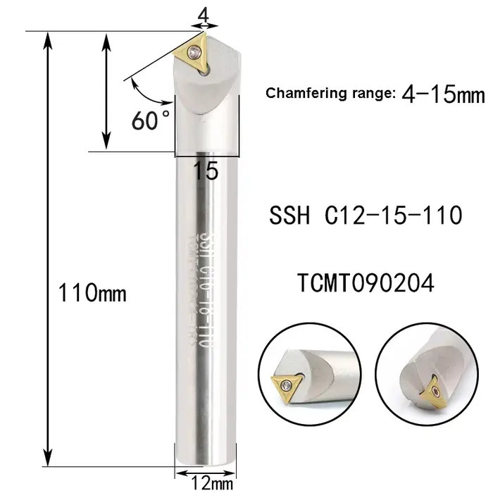 LIHAOPING 15 45 60 30 degrés outils de chanfreinage SSO SSY SSP SSH TCM C16-16-110 CNC fraiseuse tou