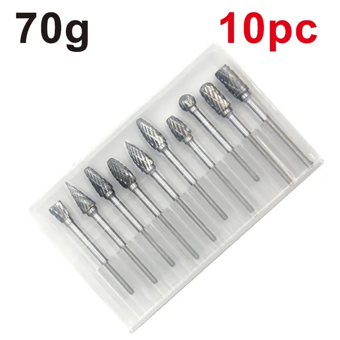 Ensemble de 3 têtes de meulage rotatives à double rayure 6 mm pour ponceuse électrique, polissage du bois, accessoires de sculpture DIY