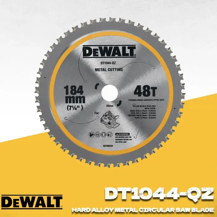 Lame de scie circulaire DEWALT DT1044-QZ 184 mm pour la coupe des métaux