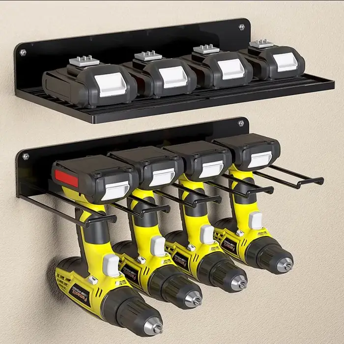 Organisateur mural pour outils électriques, support flottant robuste pour perceuses, rangement pour
