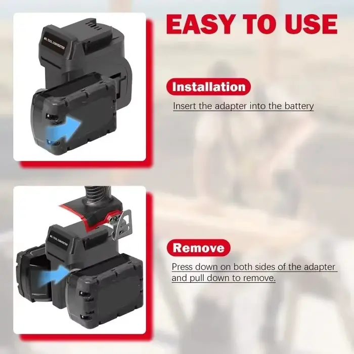 Adaptateur de batterie pour outils électriques MIL18MIL 2 en 1 pour Milwaukee