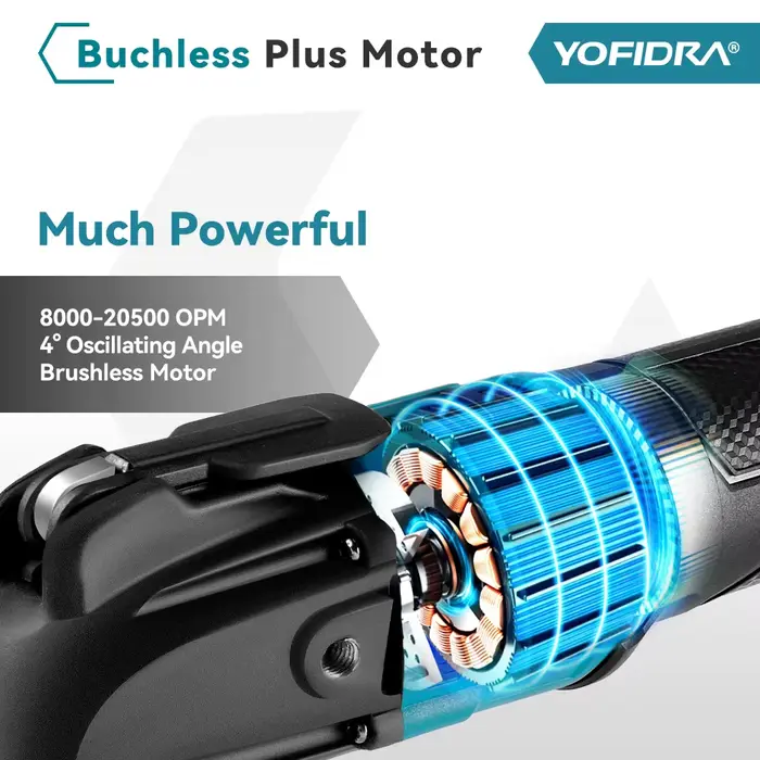 Yofidra outil multifonction oscillant sans brosse scie électrique tondeuse pelle polisseuse travail du bois pour Makita 18V batterie broche