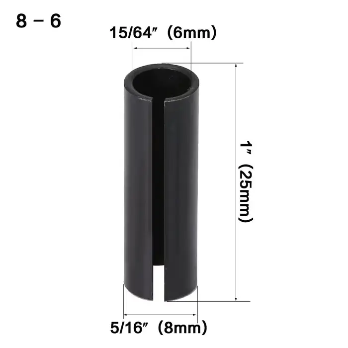 Adaptateur de haute précision pour queue de fraise CNC, mandrin de conversion de 8 mm à 6 mm pour ou